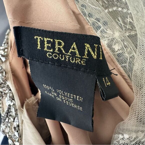 Terani Couture beaded dress size 14 - Picture 5 of 6